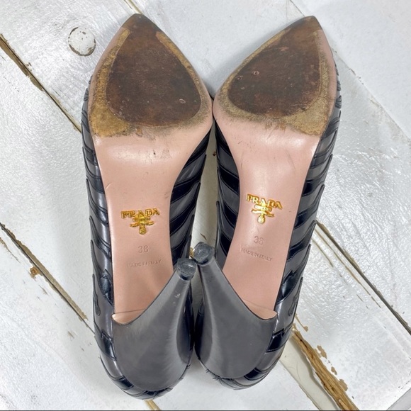 Prada Patent Leather Zebra Print Heels - Picture 5 of 6